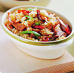 杭椒肉丝煲仔饭