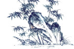山水画竹子石头画