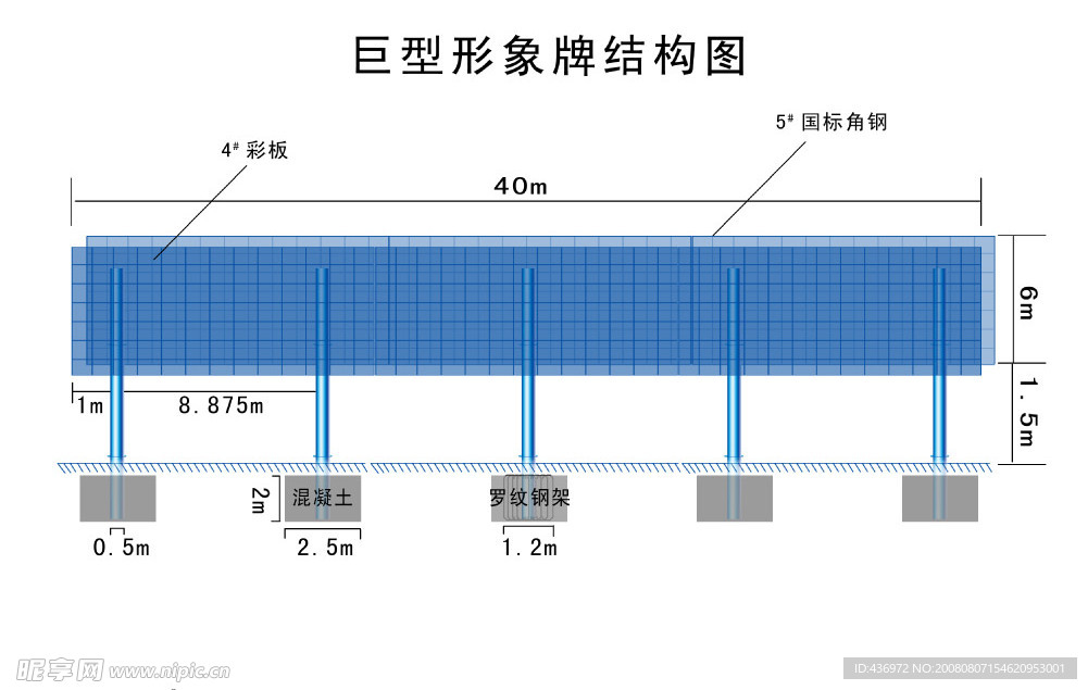 巨型广告牌结构图