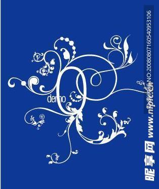 字母花纹e