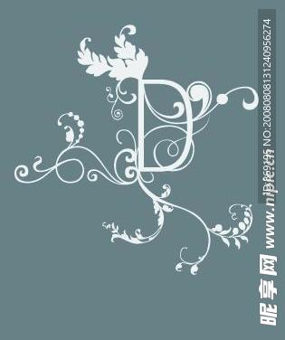 字母花纹i