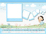 2009年儿童台历8月份