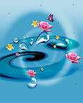 流水花