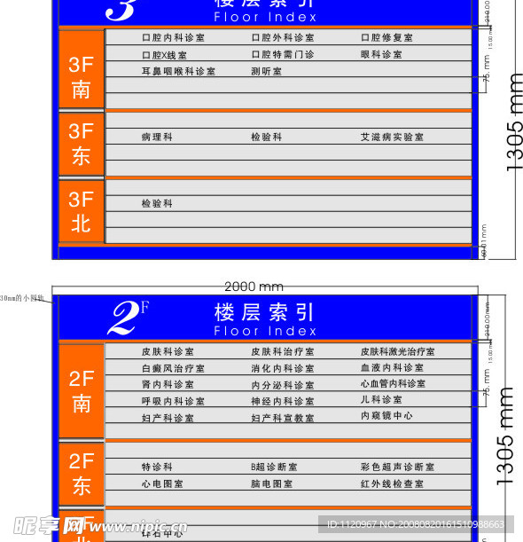 医院楼层索引