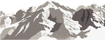 手绘山脉