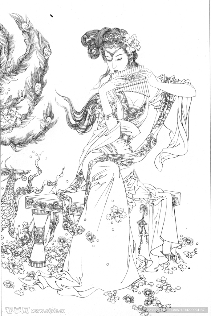 吹箫引凤（局部）