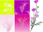 矢量缤纷花纹