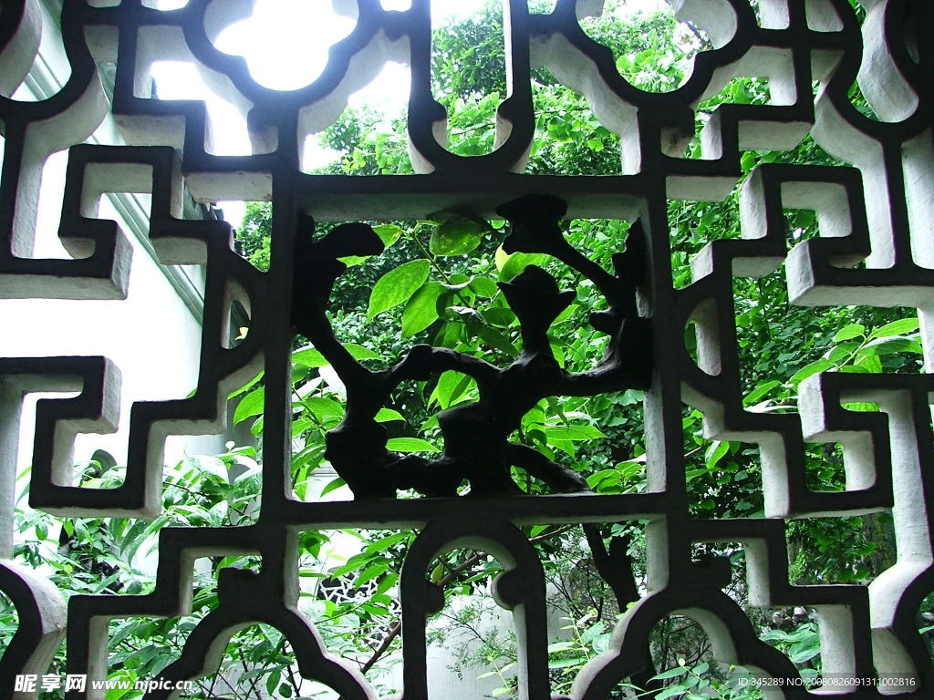 苏州园林景观小品花窗