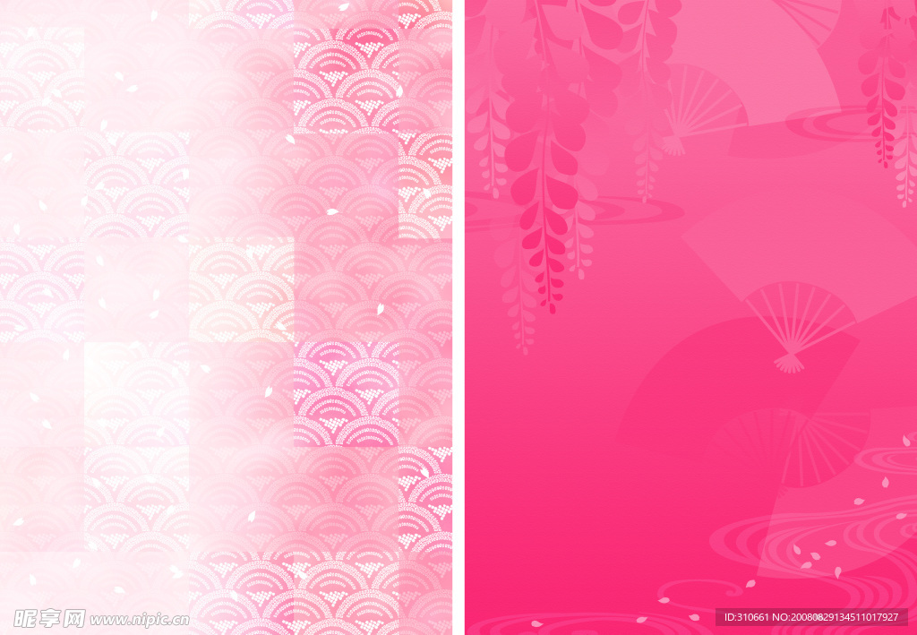 粉色日本风格底纹图片