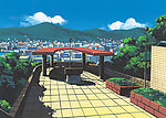 日本高質動漫風景插畫 晴天山景