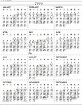 2009年日历