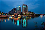 小区夜景