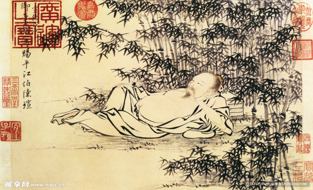 古画之竹林憩