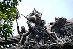策马沙场——传统园林屋脊雕塑