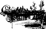 线描潮流纹理与建筑
