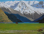 黄箫油画风景
