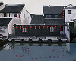 黄箫油画风景