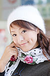 戴围巾的美女