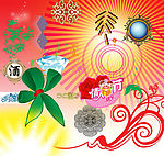 花边 发光  设计 元素