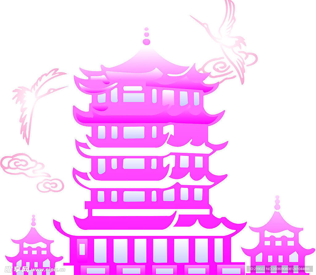 矢量黄鹤楼