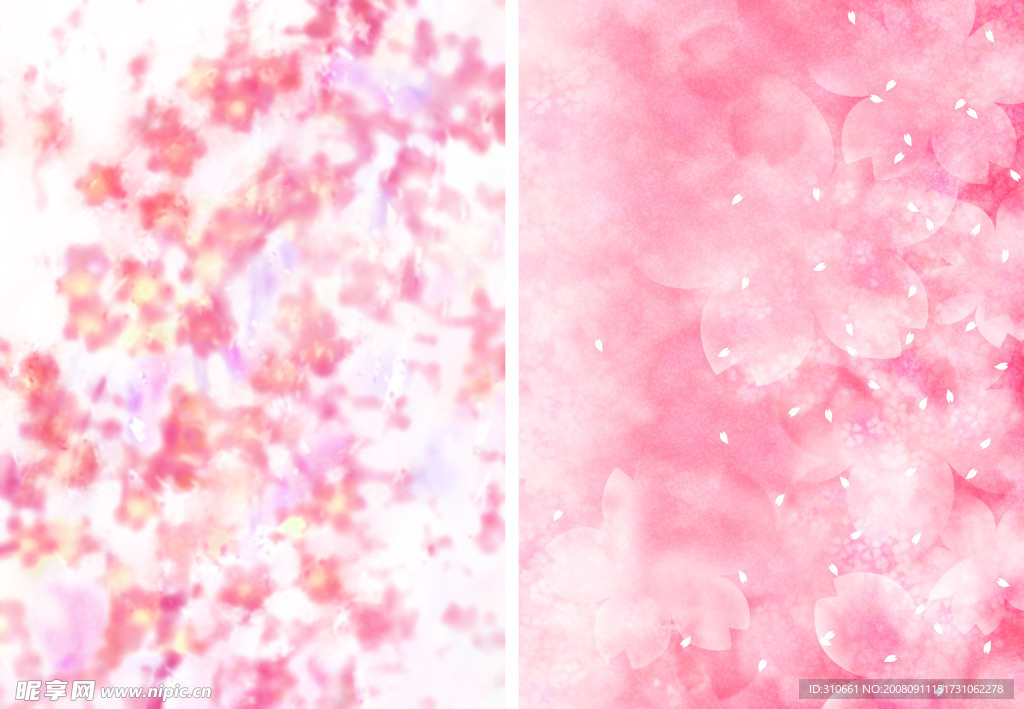 粉色碎花日本风格底纹图片组合