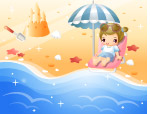 韩国矢量梦幻儿童