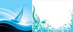 水面与水底矢量素材