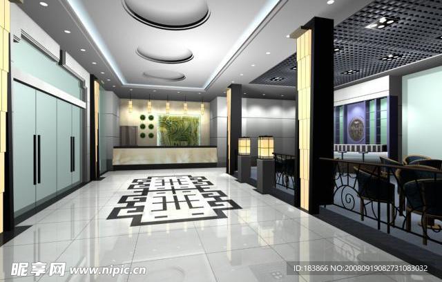 酒店走廊（模型贴图全）