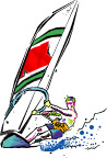 手绘冲浪