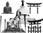 佛塔佛像笔刷