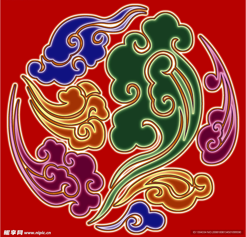 彩色祥云