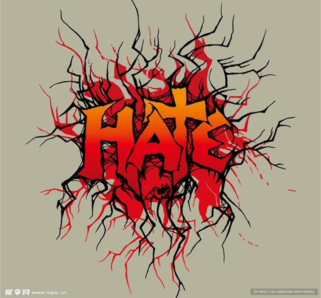 Hate主题矢量