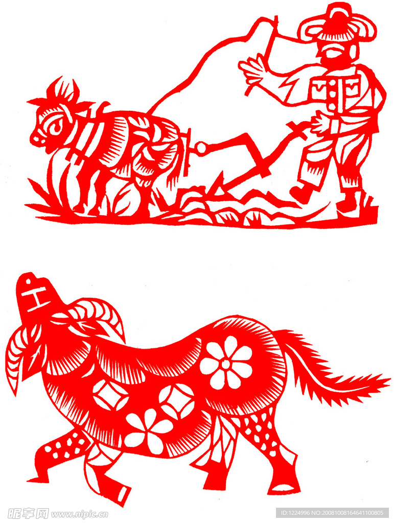 牛的剪纸03
