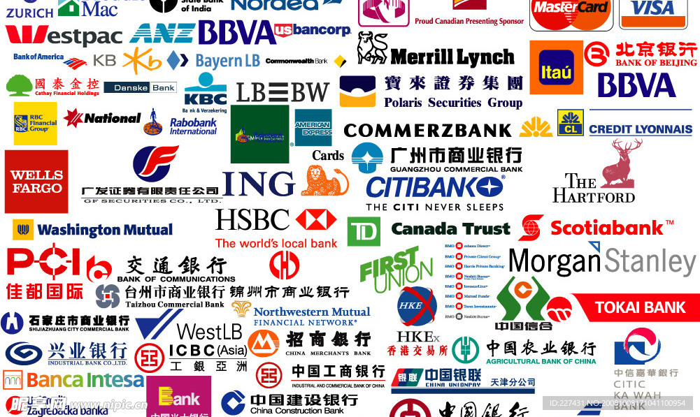 世界各大银行金融标志设计图