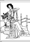 仕女线描图