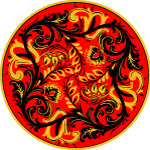 黄金色彩西方花纹纹理素材图片