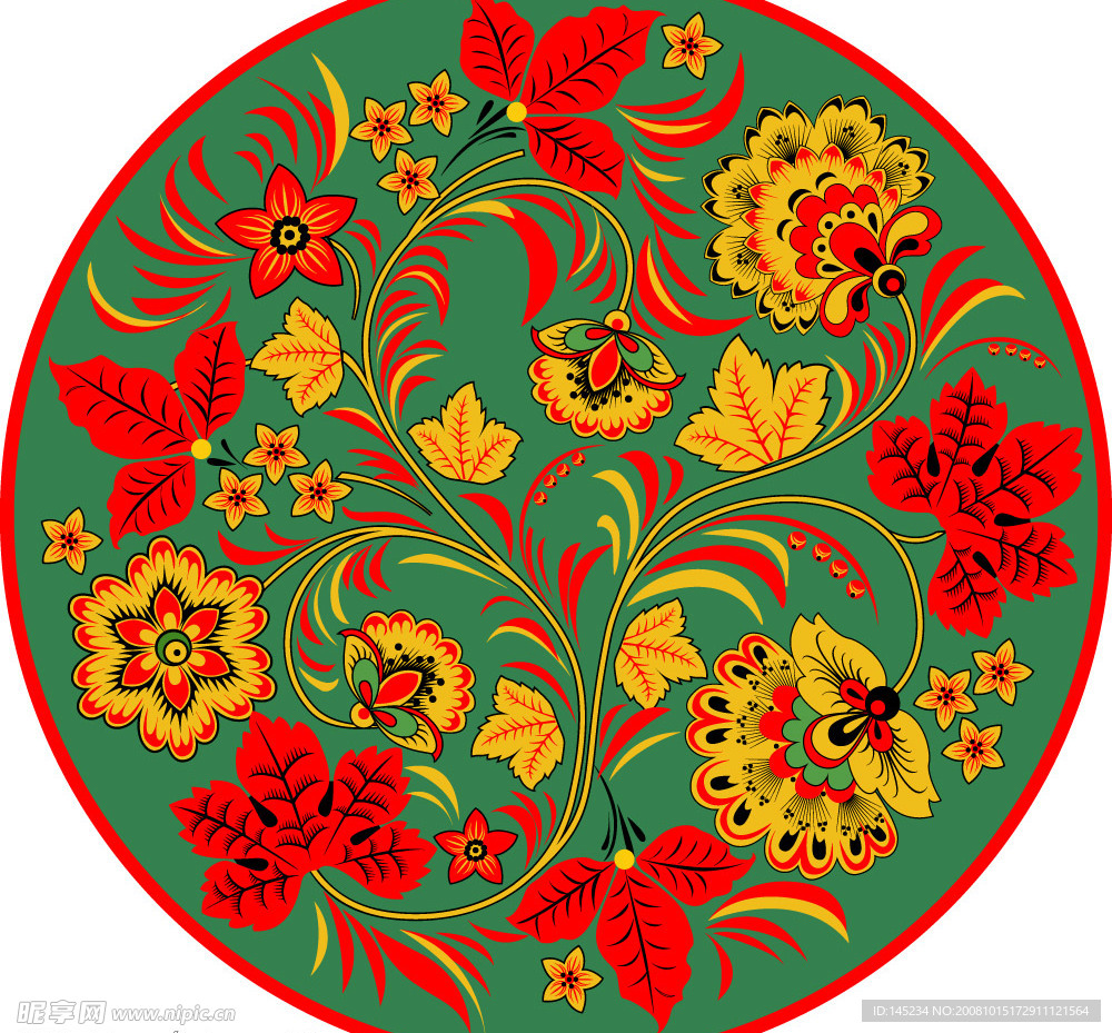 西方花纹纹理素材图片