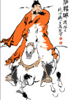 范增国画矢量钟馗神威