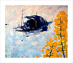 油画 春水