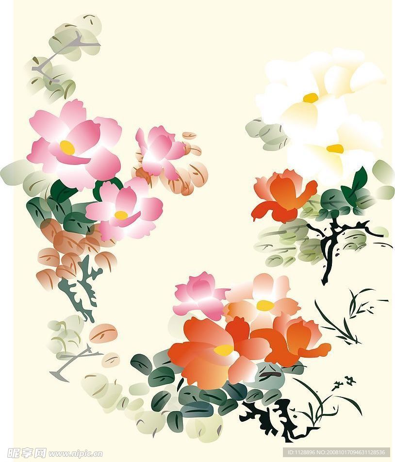 国画牡丹