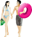 沙滩情侣