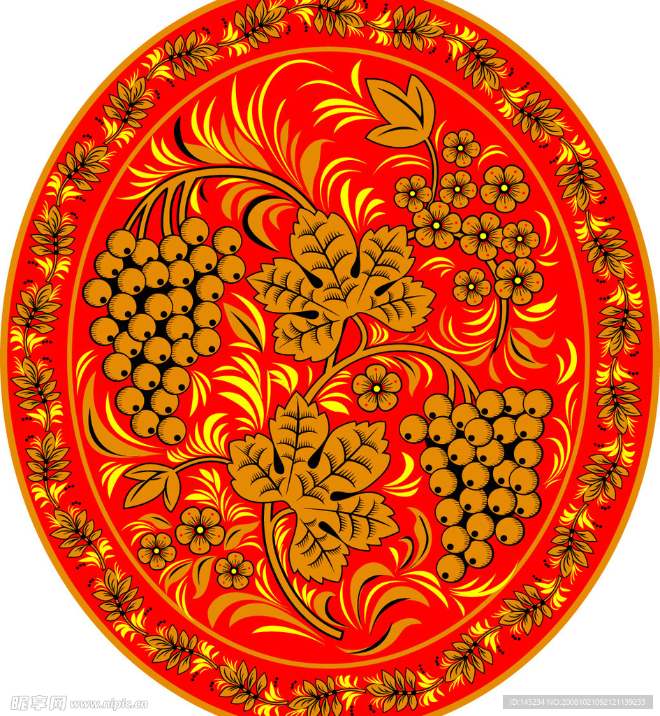 西方花纹纹理素材图片