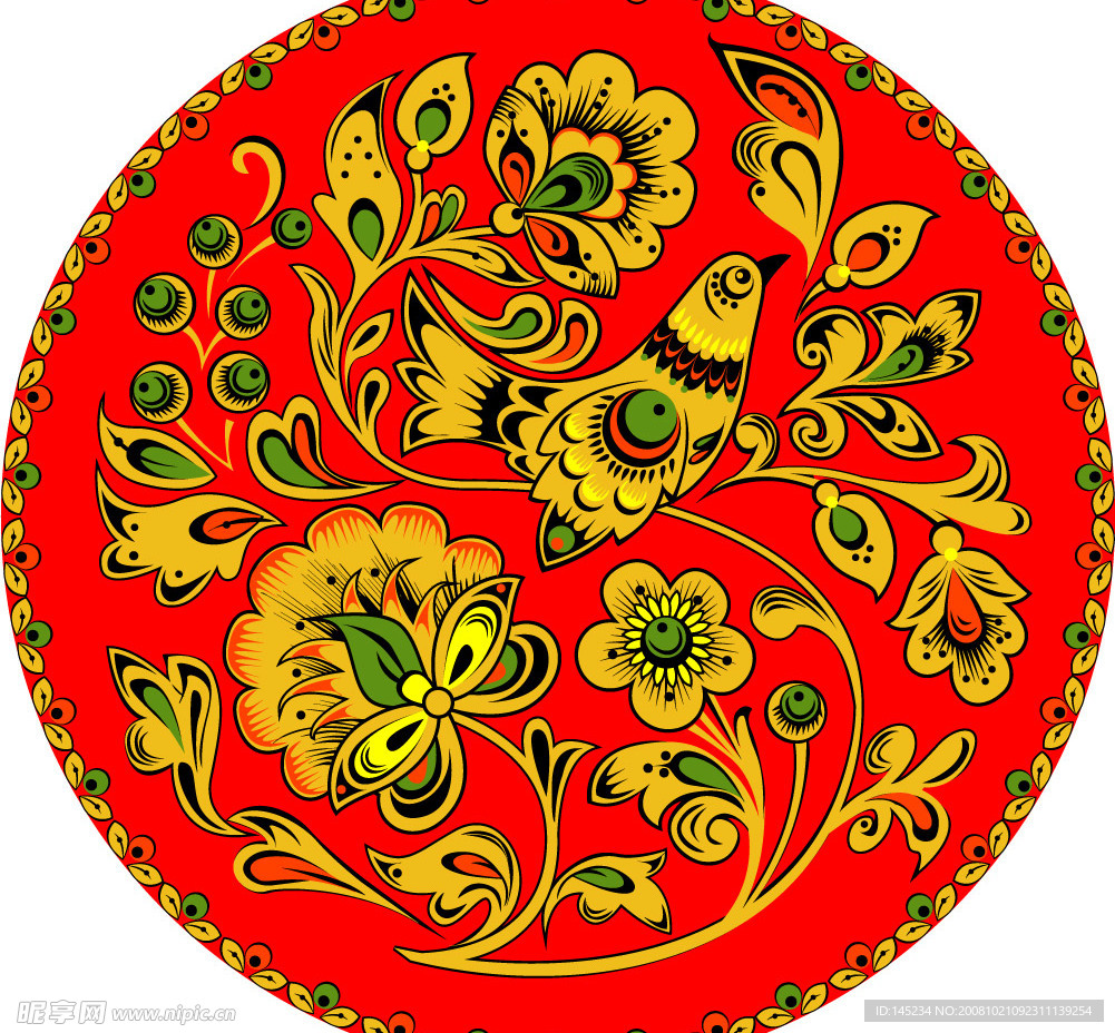 西方花纹纹理素材图片