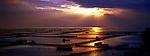 湖面夕阳