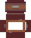 紫色底纹内销男鞋包装