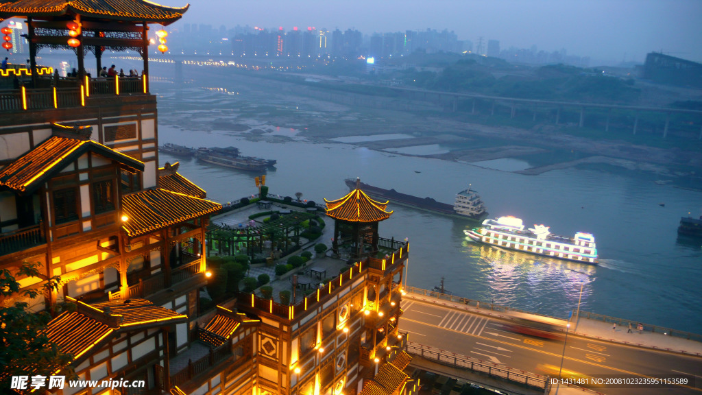 重庆洪崖洞夜景(16：9)