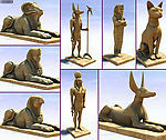 8个古埃及雕塑(模型贴图全)