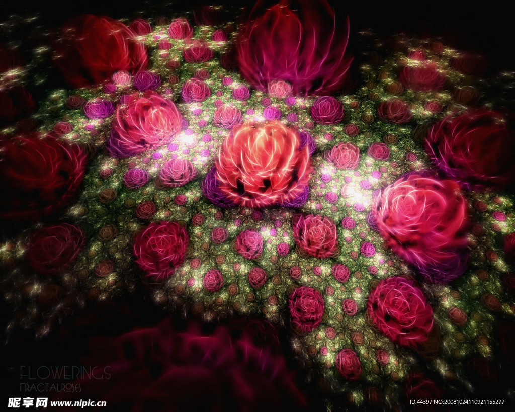 3D绚丽花纹