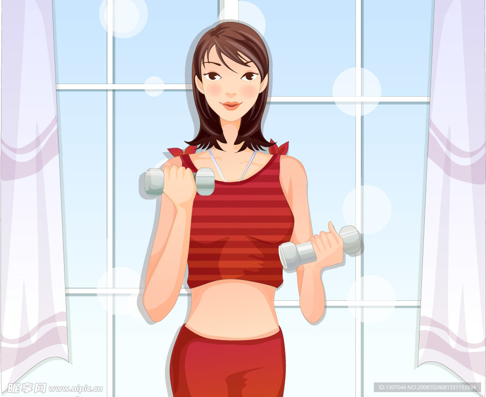 美女健身