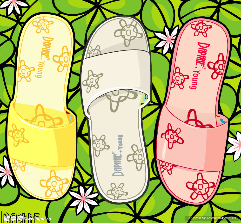漂亮花纹鞋